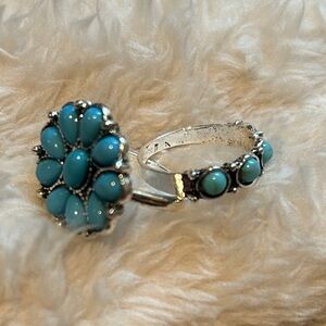 Elegant Turquoise and Silver Ring